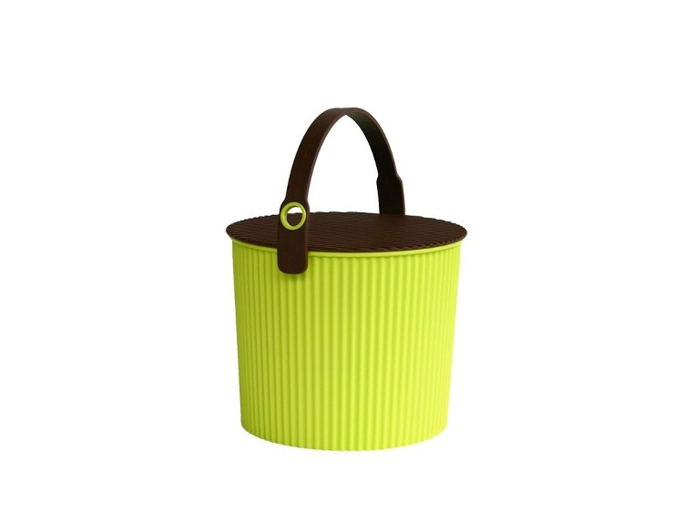 Bucket / basket with lid, SMALL OMNIOUTIL, 8L, Vivid Green in the group Storage / Storage room and garage / Baskets and buckets at SmartaSaker.se (41145)