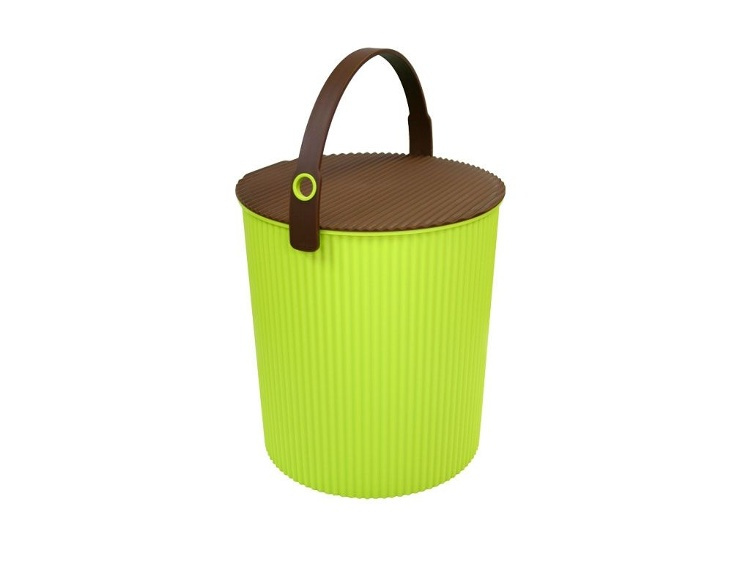 Bucket / basket with lid, MEDIUM OMNIOUTIL, 10 L, Vivid Green in the group Storage / Storage room and garage / Baskets and buckets at SmartaSaker.se (41146)
