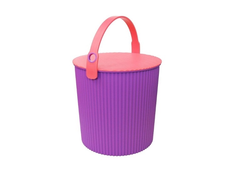 Bucket / basket with lid, MEDIUM OMNIOUTIL, 10 L, Vivid Purple in the group Storage / Storage room and garage / Baskets and buckets at SmartaSaker.se (41150)