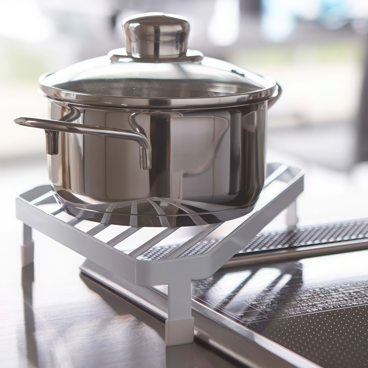 Corner Rack for Stove, TOWER, 22 x 22 x H 5 cm, Yamazaki, White in the group Storage / Kitchen storage at SmartaSaker.se (41172)