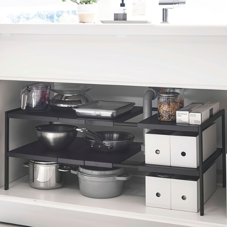 Under Sink Rack, TOWER EXPANDABLE ORGANIZER, Yamazaki in the group Storage / Kitchen storage / Kitchen cabinet organizers / Under sink storage at SmartaSaker.se (41182)