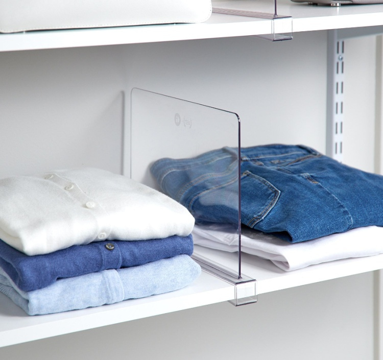 Shelf Divider, THE HOME EDIT SHELF DIVIDER, 30,5 x H 23 cm, Transparent in the group Storage / Wardrobe storage at SmartaSaker.se (41190)