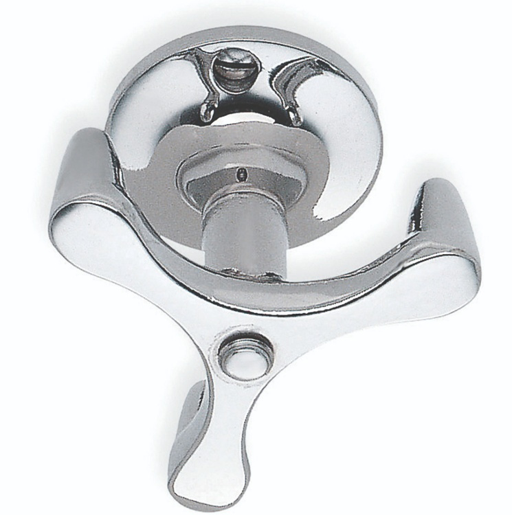 Shelf hook, Triple, Rotatable, BESLAGSBODEN, H 4 cm, Polished chrome in the group Storage / Hallway storage / Hooks and hangers at SmartaSaker.se (41192)