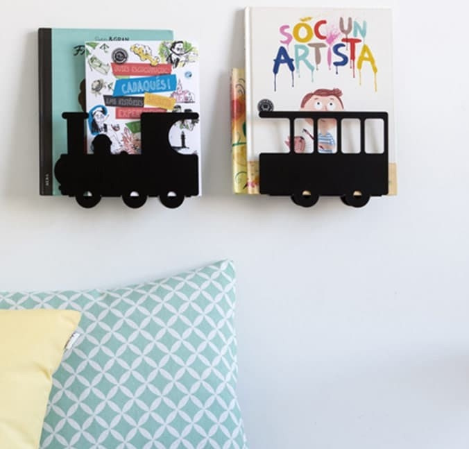 Shelves in metal, TRAIN BOOK SHELF, Black in the group Storage / Children’s room storage at SmartaSaker.se (41194)