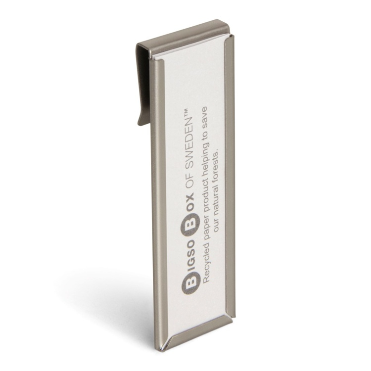 Pockets for labels, Metal, Set of 4, BIGSO VERTICAL LABEL HOLDER, 2,3 x H 6,8 cm, Soft gold in the group Storage / Magnets and adhesives / Signs and labels at SmartaSaker.se (41203)