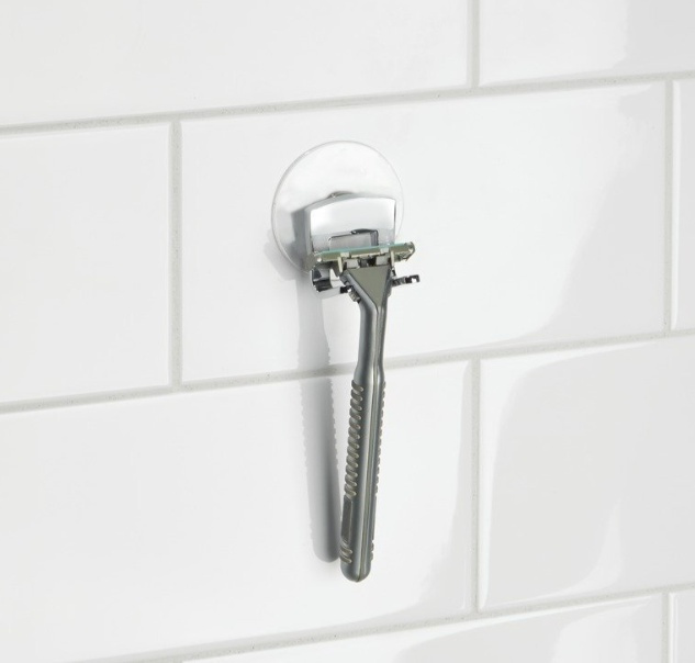 Holder for razor with suction cups, RAZOR HOLDER, Chrome in the group Storage / Bathroom storage at SmartaSaker.se (41222)