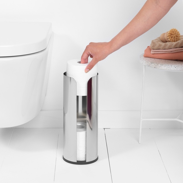 Holder for toilet paper, Metal, RENEW, Ø 13 x H 32 cm in the group Storage / Bathroom storage at SmartaSaker.se (41228)