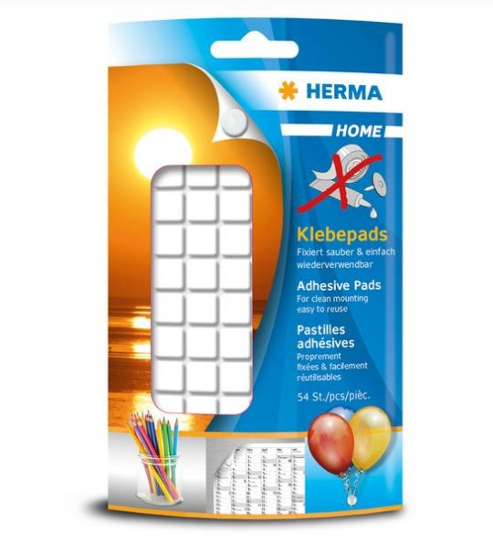 Adhesive pads, Set of 54, HERMA KLEBEPADS, White in the group Storage / Office supplies at SmartaSaker.se (41242)