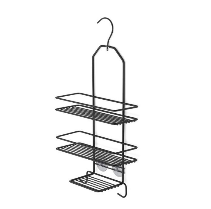 Hanging bathroom shelf, HABO LAELIA, 25 x 10 x H 43,5 cm, Black in the group Storage / Bathroom storage / Bath and shower caddies at SmartaSaker.se (41255)