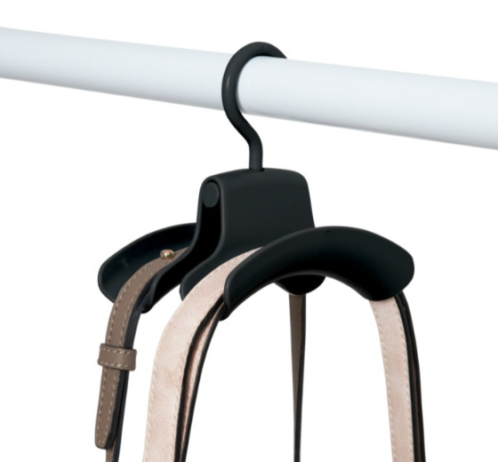 Hanging storage for bags with hanger, Set of 3, HANDTASCHENHALTER, Black in the group Storage / Wardrobe storage / Bag storage at SmartaSaker.se (41260)