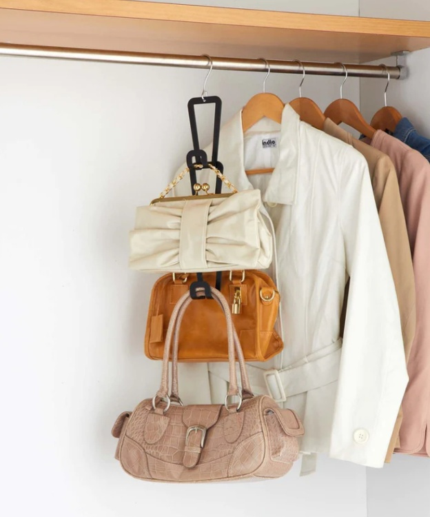 Hanging storage for bags, JOINT BAG HANGER CHAIN, Yamazaki, Black in the group Storage / Wardrobe storage / Bag storage at SmartaSaker.se (41265)