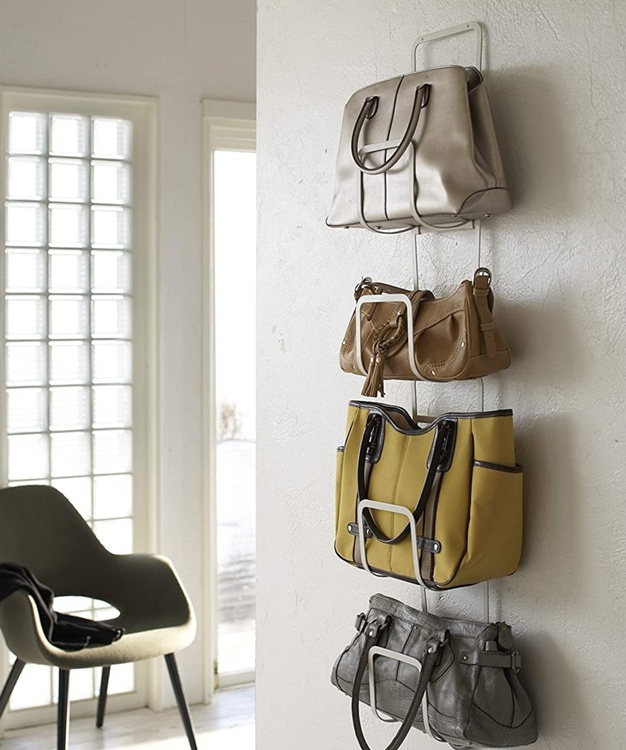 Hanging storage for bags, JOINT LARGE BAG HANGER CHAIN, Yamazaki, White in the group Storage / Wardrobe storage / Bag storage at SmartaSaker.se (41266)