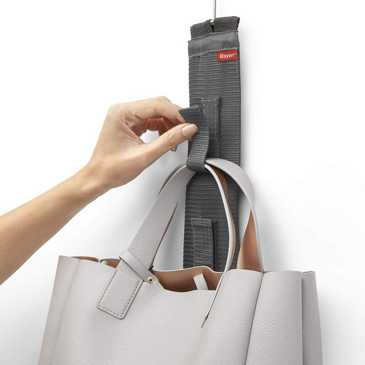 Hanging storage for bags, PREMIUM COLGADOR DE BOLSOS, 7,5 x H 95 cm, Grey in the group Storage / Wardrobe storage / Bag storage at SmartaSaker.se (41267)