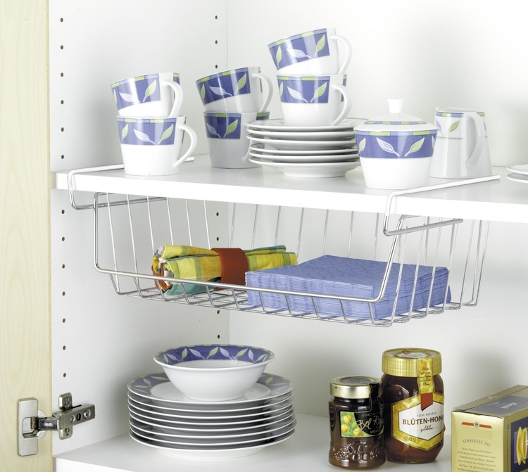Hanging basket / Extra shelf, Large. HÄNGEKORB, 44x 27 x H 15 cm, Silver in the group Storage / Kitchen storage at SmartaSaker.se (41310)