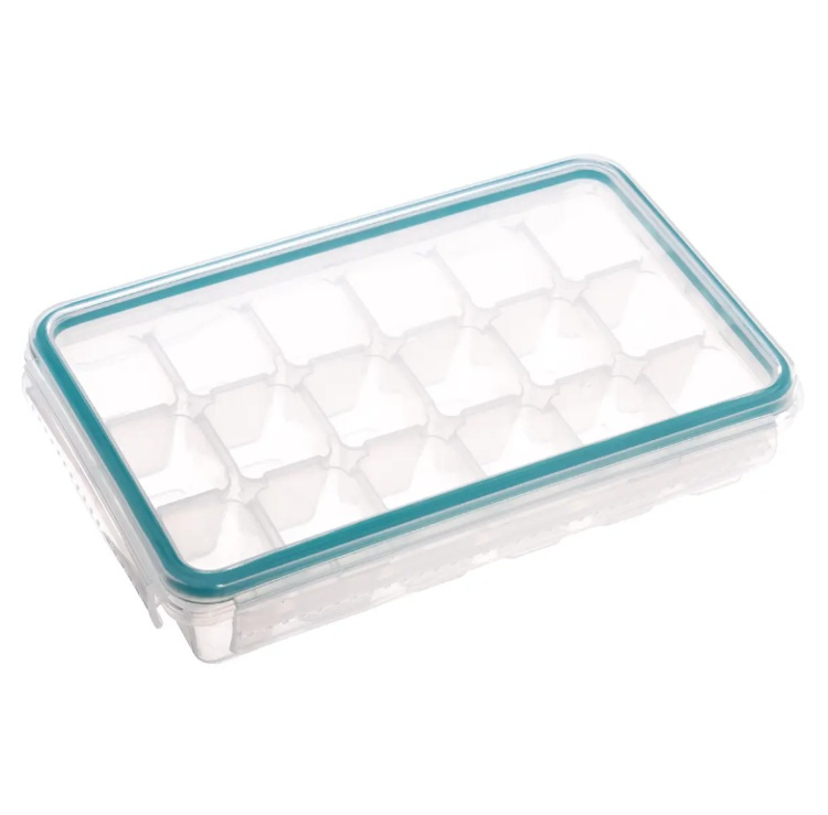 Ice tray with lid, 18cubes, CLIP ICE CUBE TRAY, Transparent in the group Storage / Kitchen storage at SmartaSaker.se (41329)