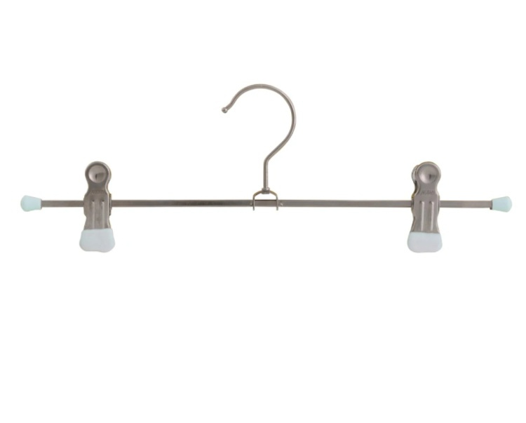 Classic Hanger for skirts, Metal, MAWA KLAMMERN CLIP, 30 cm, Silver / White in the group Storage / Wardrobe storage / Hangers and hooks at SmartaSaker.se (41357)