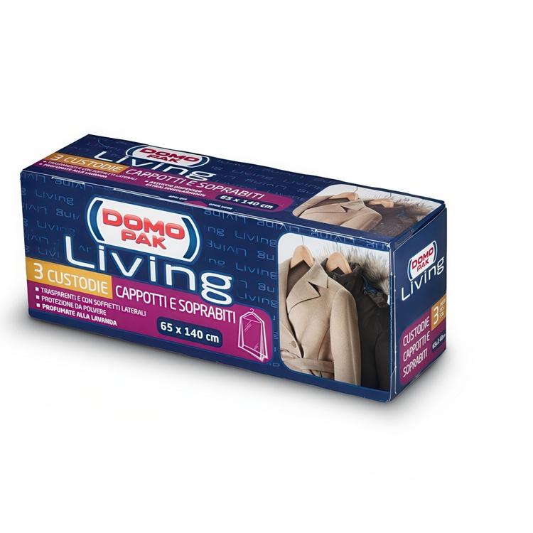 Clothing cover, long, transparent plastic, Lavender scented, Set of 3, LIVING, 65 x H140 cm, Clear in the group Storage / Wardrobe storage / Garment covers at SmartaSaker.se (41399)