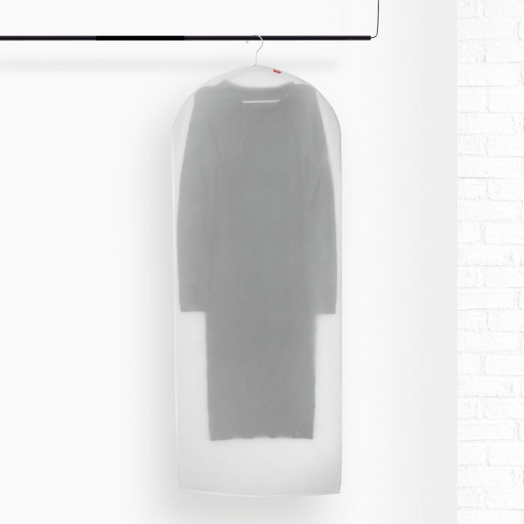 Dress cover / Garment bag, Extra Long, MILKY WHITE LARGE , 60 x H 150 cm, Transparent White in the group Storage / Wardrobe storage / Garment covers at SmartaSaker.se (41401)