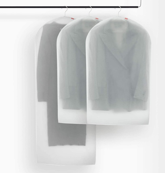 Clothes Covers, Set of 3, MILKY WHITE MIX , 1 L+ 2 S, Transparent White in the group Storage / Wardrobe storage / Garment covers at SmartaSaker.se (41405)