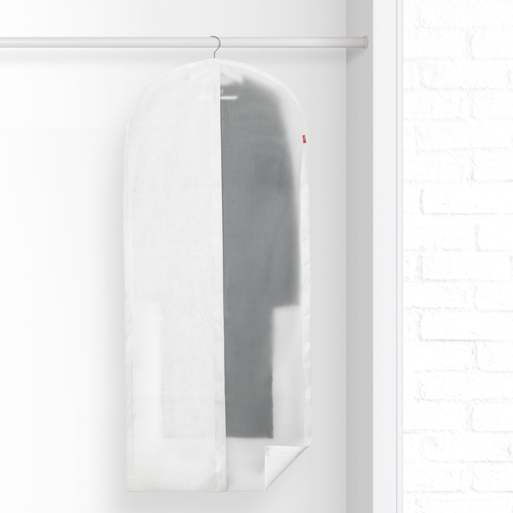 Garment bag, Extra Long, NON WOVEN, 60 x 5 x H 150, White / Clear in the group Storage / Wardrobe storage / Garment covers at SmartaSaker.se (41411)