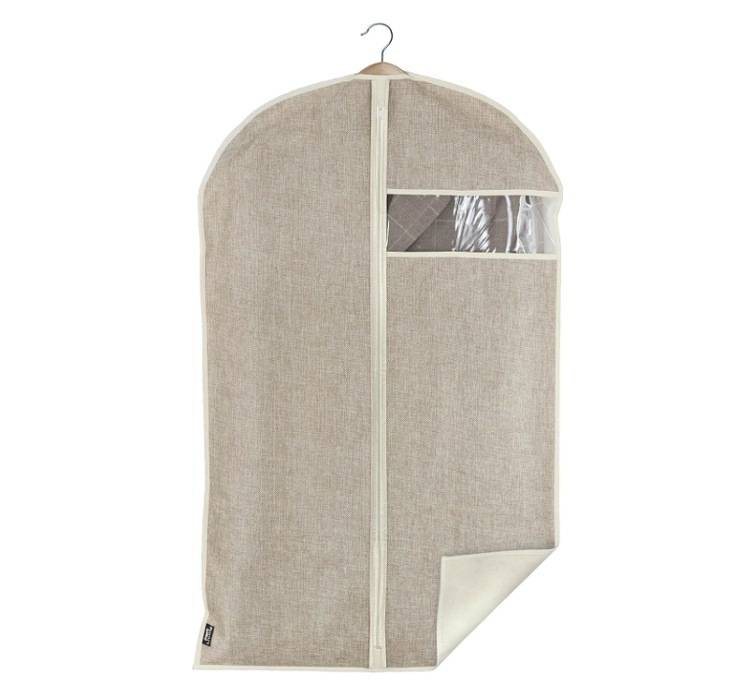 Dress cover / Garment bag, Short, MAISON, 60 x H 100 cm, Sand in the group Storage / Wardrobe storage / Garment covers at SmartaSaker.se (41419)