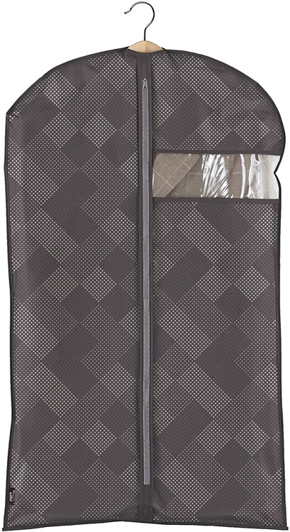 Dress cover / Garment bag, Short, PIXEL, 60 x H100 cm, Dark Grey in the group Storage / Wardrobe storage / Garment covers at SmartaSaker.se (41422)