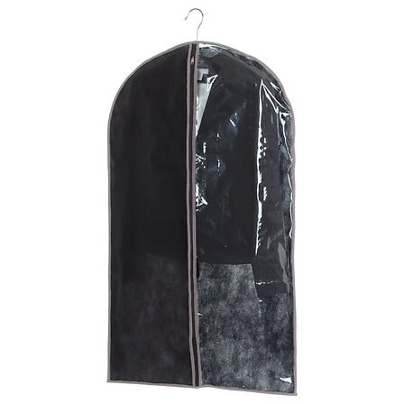 Garment bag, Short, SUIT COVER, 60 x H 100, Black/ Transparent in the group Storage / Wardrobe storage / Garment covers at SmartaSaker.se (41428)