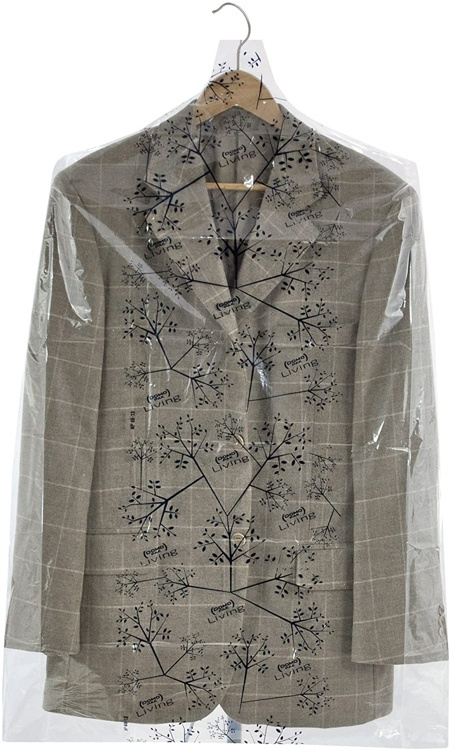 Garment bag, short, transparent plastic, Set of 4, Lavender scented, LIVING, 65 x H95 cm, Clear in the group Storage / Wardrobe storage / Garment covers at SmartaSaker.se (41435)