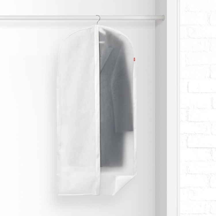 Garment bag, Long, NON WOVEN, 0 x 5 x H 135, Transparent / White in the group Storage / Wardrobe storage / Garment covers at SmartaSaker.se (41439)