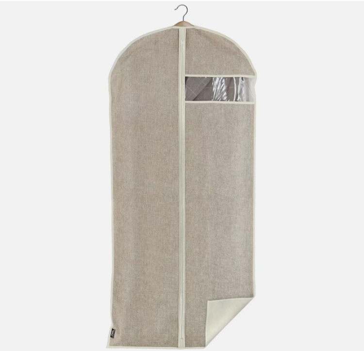 Dress cover / Garment bag, Long, MAISON, 60 x H135 cm, Sand in the group Storage / Wardrobe storage / Garment covers at SmartaSaker.se (41441)