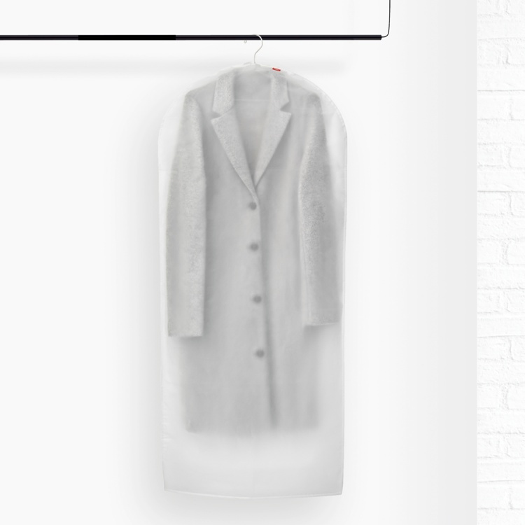 Dress cover / Garment bag, Long, MILKY WHIT MEDIUM , 60 x H 135, Transparent / Milky White in the group Storage / Wardrobe storage / Garment covers at SmartaSaker.se (41443)