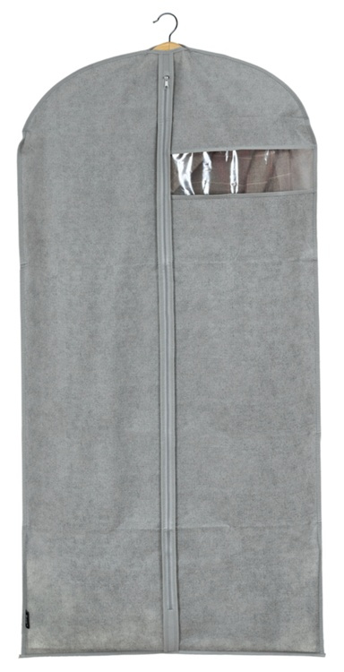 Dress cover / Garment bag, Long, STONE GREY, 60 x H135 cm, Grey in the group Storage / Wardrobe storage / Garment covers at SmartaSaker.se (41446)