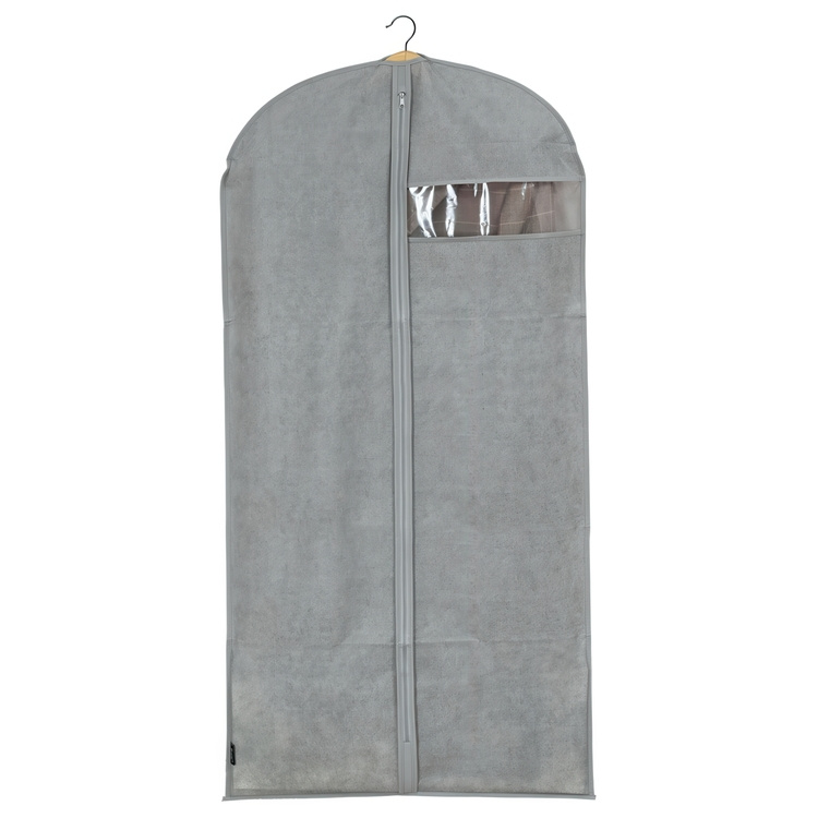 Dress cover / Garment bag, Long, STONE GREY, 60 x H135 cm, Grey in the group Storage / Wardrobe storage / Garment covers at SmartaSaker.se (41446)