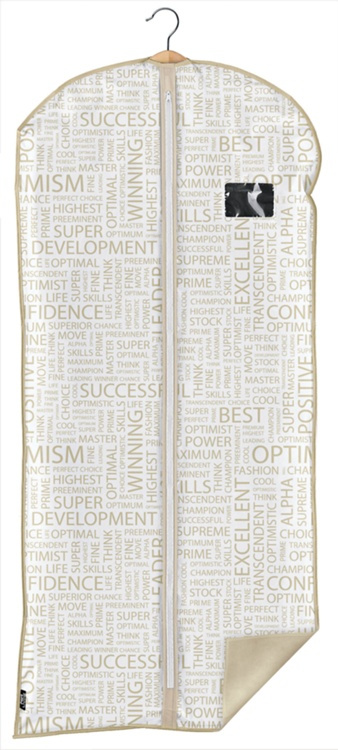 Dress cover / Garment bag, Long, URBAN GOLD, 60 x H135 cm, White / Beige in the group Storage / Wardrobe storage / Garment covers at SmartaSaker.se (41447)