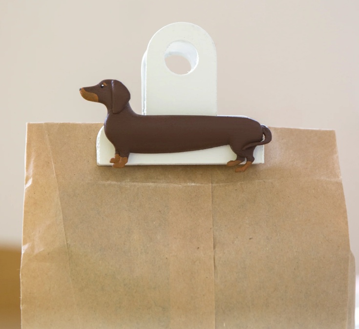 Clamps, Dachshund, DOG BAG CLIPS, 3 pieces, Kikkerland, Assorted in the group Storage / Kitchen storage at SmartaSaker.se (41459)