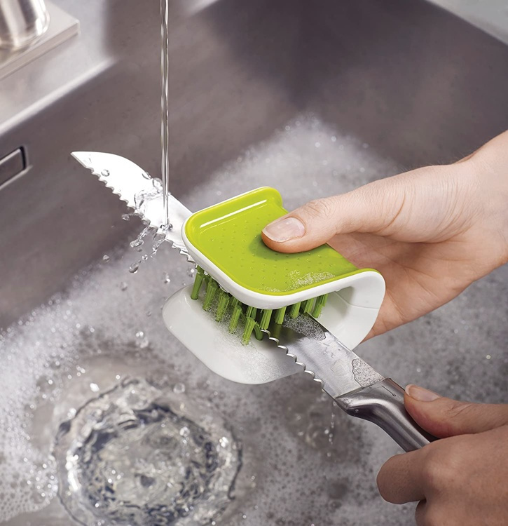 Knife and Cutlery Cleaner, BLADE-BRUSH, Joseph Joseph, Lime Green / White in the group Storage / Cleaning and waste sorting / Cloths and brushes at SmartaSaker.se (41463)