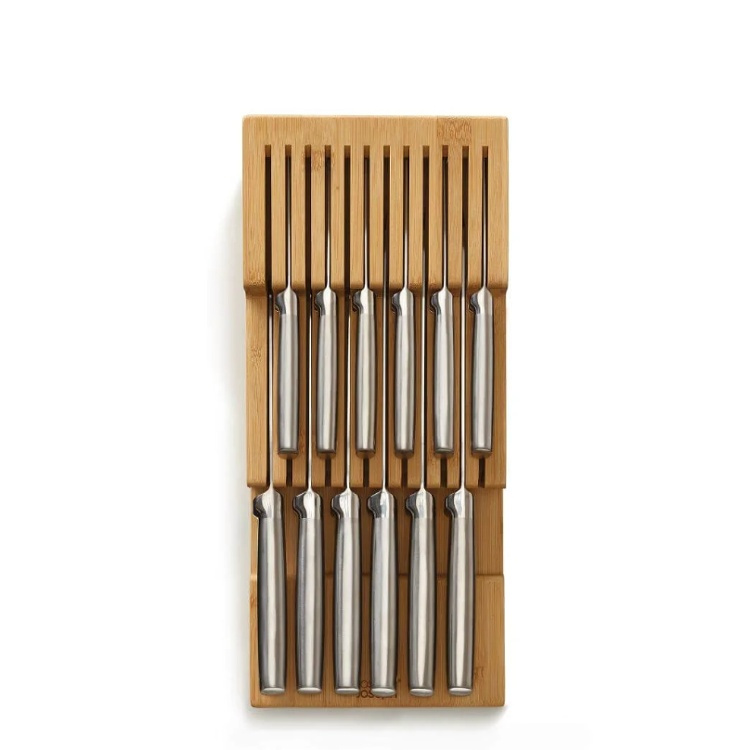 Knife organiser for 12 knives, LARGE DRAWERSTORE BAMBOO, Joseph Joseph, 39,7 x 17,6 x H 8,4 cm, Natur in the group Storage / Kitchen storage / Kitchen cabinet organizers / Cutlery drawers at SmartaSaker.se (41464)
