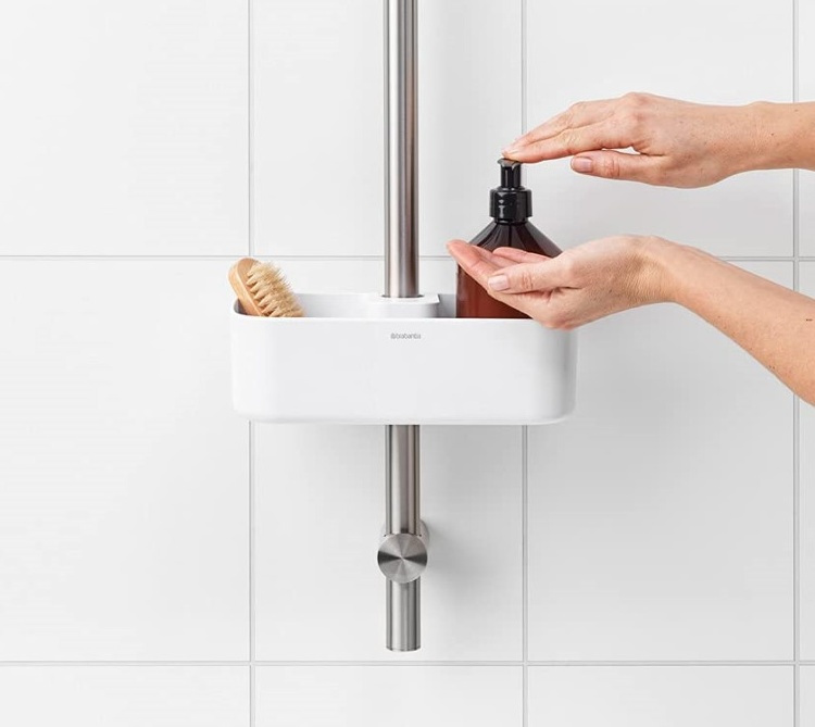 Shower Caddy, RENEW, 24,4 x 13,3 x H7,5 cm , Brabantia, White in the group Storage / Bathroom storage / Bath and shower caddies at SmartaSaker.se (41473)