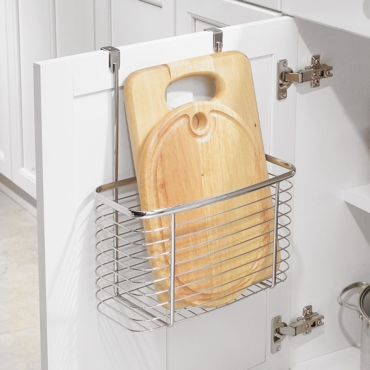 Basket for cabinet door, High, ID CABINET BASKET, 15 x 28 x H 35 cm,Silver in the group Storage / Kitchen storage / Kitchen cabinet organizers / Under sink storage at SmartaSaker.se (41476)