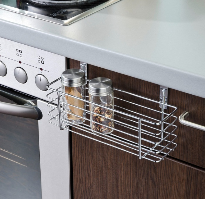 Basket for cabinet door, SLIM EINHÄNGEKORB, 24 x 10 x H 11,5 cm, Silver in the group Storage / Kitchen storage / Kitchen cabinet organizers / Under sink storage at SmartaSaker.se (41482)
