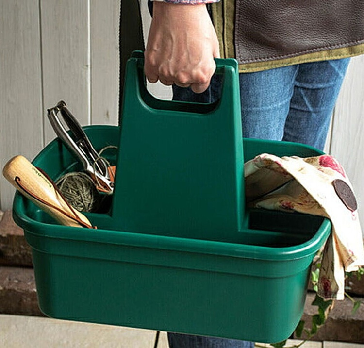 Basket with tall handle, HOME & GARDEN TIDY, 40 x 30 x H 30 cm, Green in the group Storage / Storage room and garage / Baskets and buckets at SmartaSaker.se (41489)