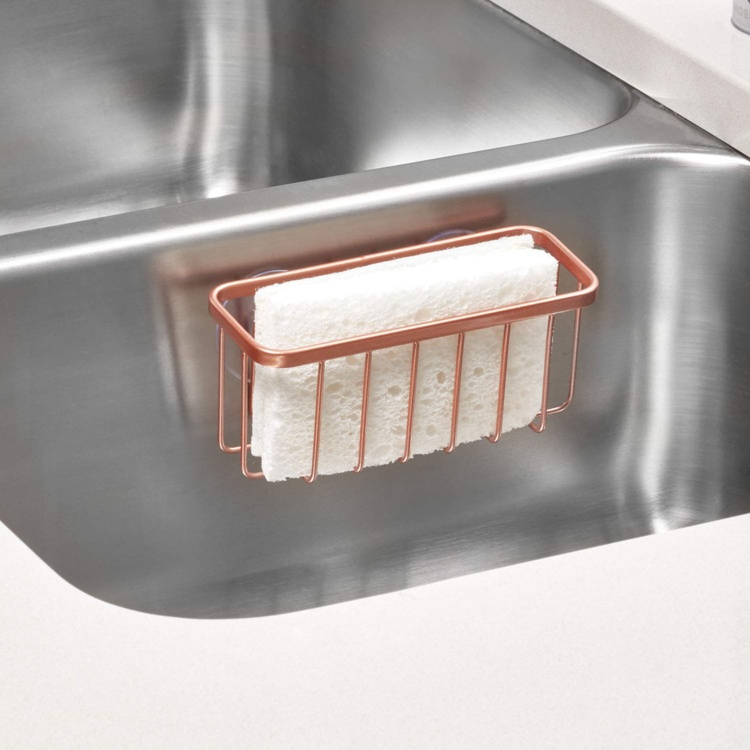 Kitchen sink caddy with suction cups, SMALL SINK CADDY, Copper in the group Storage / Kitchen storage / Dish racks and sink accessories at SmartaSaker.se (41492)