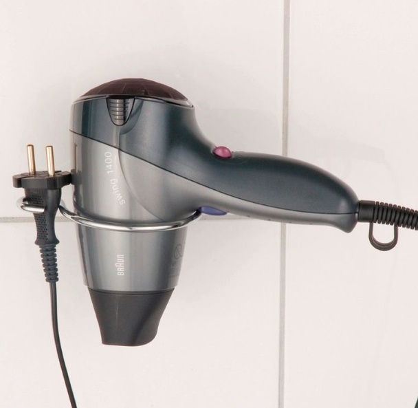 Hairdryer holder, MILANO, Chrome in the group Storage / Bathroom storage at SmartaSaker.se (41516)