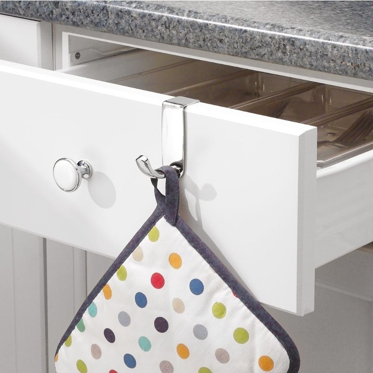 Hook over cabinet door, AXIS, Silver in the group Storage / Kitchen storage / Kitchen cabinet organizers / Hooks at SmartaSaker.se (41528)