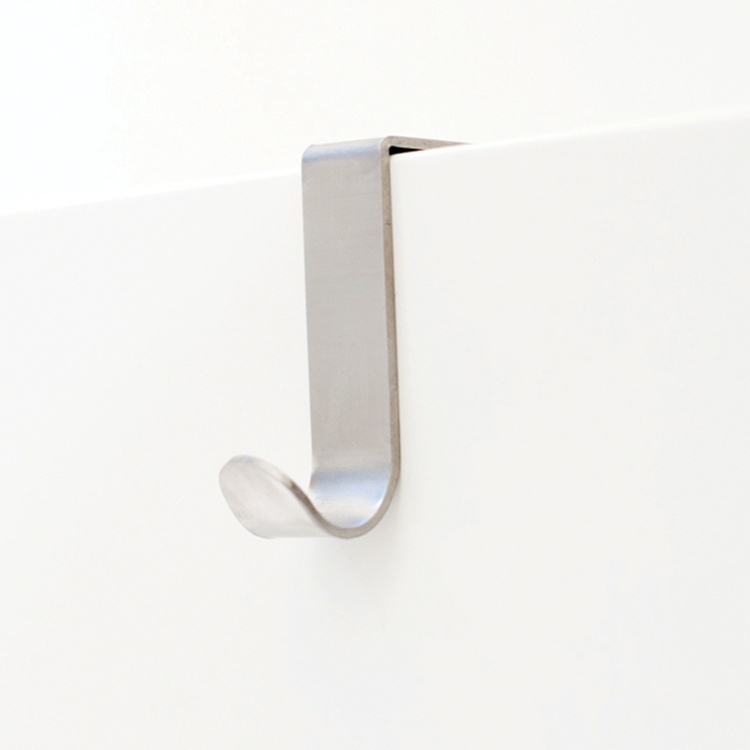 Hooks over cabinet door, Set of 2, J-HOOKS, Brushed stainless steel in the group Storage at SmartaSaker.se (41547)
