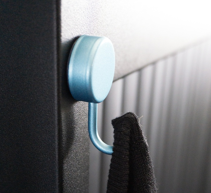 Hooks Magnetic, Set of 2, PORTA, Ø 2,5 x H 5 cm, Silver blue in the group Storage / Magnets and adhesives / Magnetic Hooks at SmartaSaker.se (41558)
