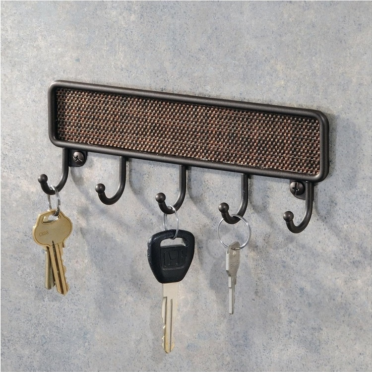 Key Rack with 5 hooks, TWILLO BRONZE, 20,5 x 3 x H 7 cm, Brown in the group Storage / Hallway storage / Key cabinets at SmartaSaker.se (41563)