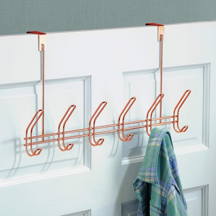 Hanger over the door - 6 hooks, CLASSICO, iDesign, Copper in the group Storage / Bedroom storage / Over door hooks at SmartaSaker.se (41573)