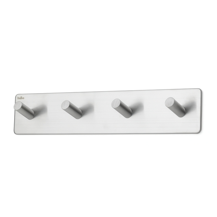 Hook strip, 4 hooks, Self-adhesive, Angular, HABO EDGE, 26 x H 5 cm in the group Storage / Magnets and adhesives / Self-adhesive hooks at SmartaSaker.se (41580)