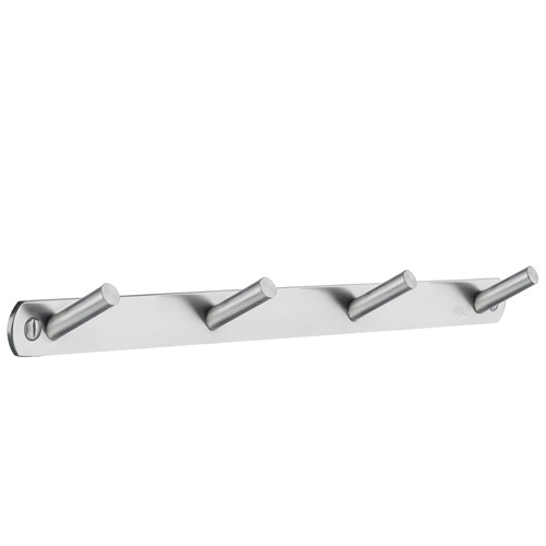 Rack, Four hook, BESLAGSBODEN, 31 x H 2 cm, Brushed stainless steel in the group Storage / Hallway storage / Hooks and hangers at SmartaSaker.se (41585)